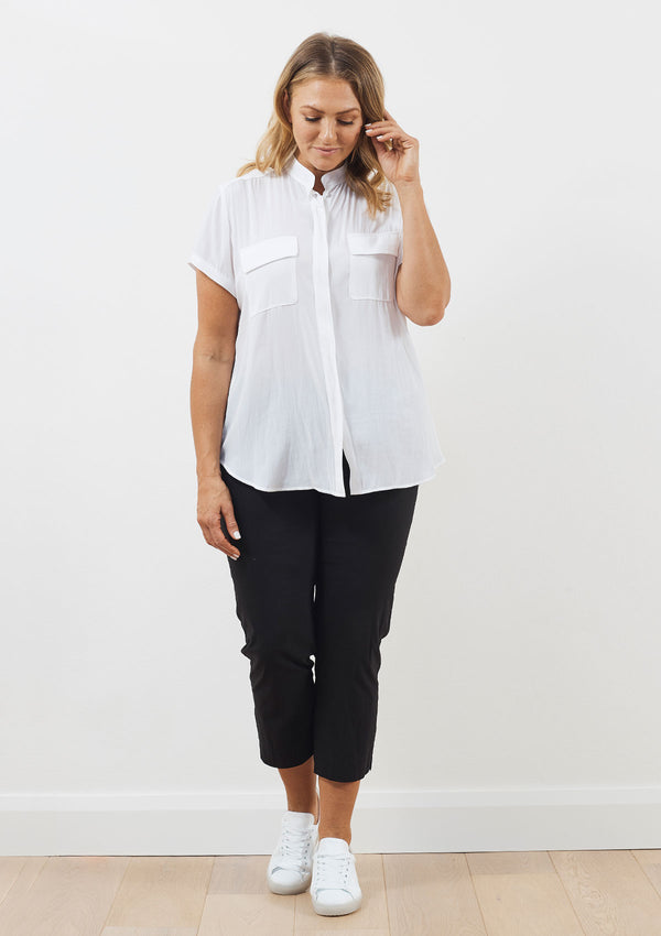 Mela Purdie Curve Stand Collar Blouse